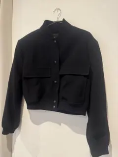 ZARA ショート丈 ブルゾン ジャケット ブラックのサムネイル