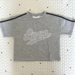 ZARA キッズ　スウェットTシャツ Love ロゴ レース　グレー　116
