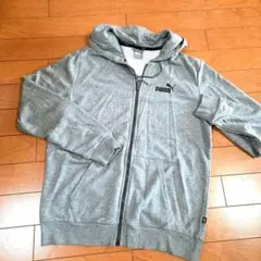 PUMA グレー ジップアップパーカー XL