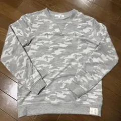 ABAHOUSE ecru 迷彩柄 クルーネック スウェット　トレーナー 薄手