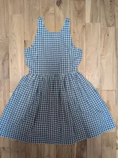 ノースリーブ ギンガムチェック ワンピース 130㌢