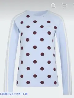 アディダス adidas 水玉長袖Tシャツ オリジナルス ドット 水色