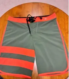 Hurley 水着 オリーブグリーン/オレンジ 28