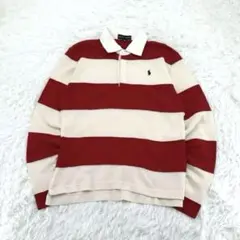 【レディース】Ralph Lauren ラガーシャツ ロゴ刺繍 ボーダー 160