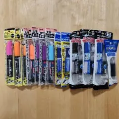 【未開封】蛍光ボードマーカー　中字　太字　ホワイトボードマスター　中字　計13点