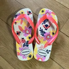 Havaianas ビーチサンダル 花柄 ピンク キッズ/ レディースのサムネイル
