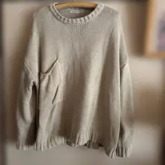 サマンサモスモスベージュ ポケット付きセーター