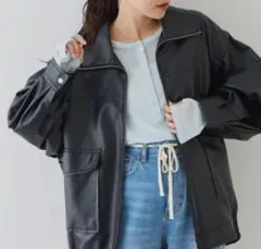 新品　チャオパニックティピー　フェイクレザー　2WAYスタンドブルゾン