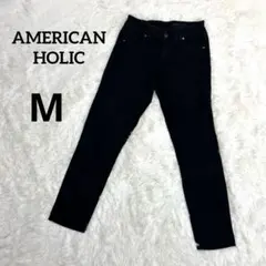 美品 カジュアルパンツ　ストレッチパンツ　ブラックM