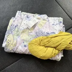 新品　プティマイン　130 紫陽花柄浴衣のサムネイル