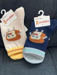 パンどろぼう　ソックス 23-25cm ピンク ネイビー　新品未使用