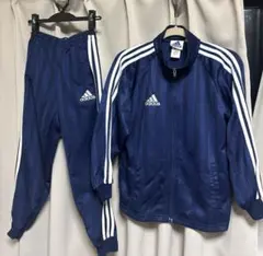 adidas アディダス　ネイビー ジャージ上下　セットアップ　140 150