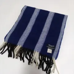 ドレイクス ウール×アンゴラ ボーダー マフラー Scotland製 美品