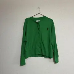 U.S. POLO ASSN. グリーン カーディガン F