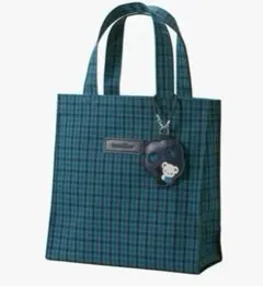 【新品・未開封】ファミリア　青系チェック 　トートバッグ　小サイズ