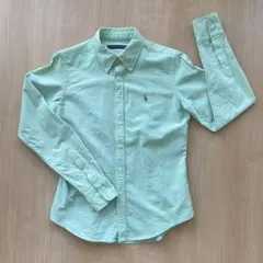 ラルフローレン 長袖シャツ ミントグリーン ポニー刺繍 160㎝