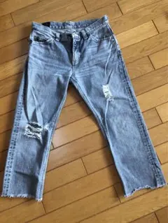 Lee ライトブルー ダメージデニムパンツ