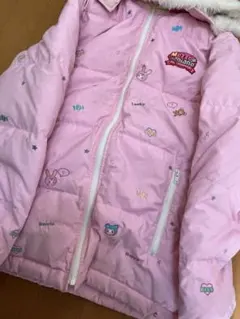 メゾピアノ　ダウン　コート　　ベリエちゃん　平成レトM 150 ピンク　①