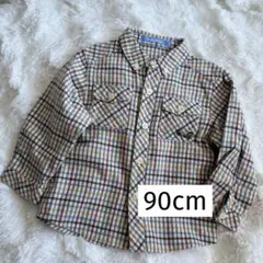 ＼美品／　ファミリア　familiar チェック　長袖　シャツ　90cm