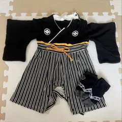 70サイズ 袴ロンパース 靴下付き