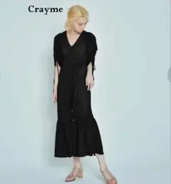 美品！Crayme菅野結以プロデュース　ブラックレース　ロングワンピース2way