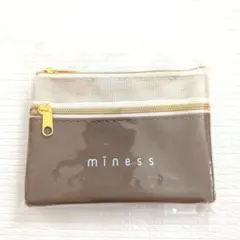 マイネス　新品未開封　バイカラーズ・ダブルファスナーポーチ　貝印　ポーチのサムネイル