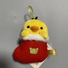 リラックマ キイロイトリ くつした　クリスマス てのりぬいぐるみ