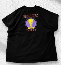 【4L/大きいサイズ】ルーニー・テューンズ トゥイーティー Tシャツ 黒のサムネイル
