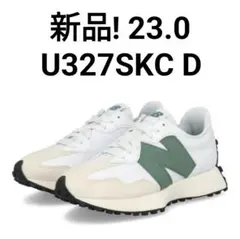 新品! ニューバランス ホワイト/グリーン U327SKC D 23.0