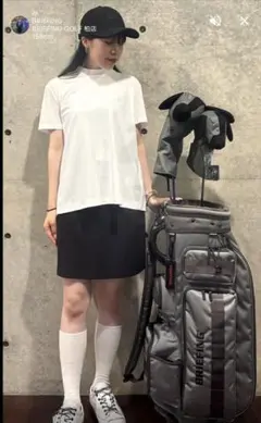 BRIEFING GOLF カレッジハイネック リラックスフィット ホワイト L