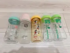 pigeon ミッキー・ミニー　ビーンスターク哺乳瓶 ミルク粉持ち運び容器付き
