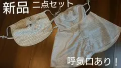 新品未使用！ フェイスマスク 二点セット 呼吸穴ありフェイス&ネックカバー