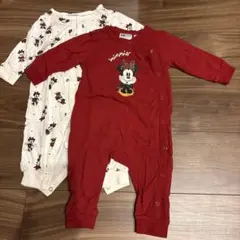 H&M ミニーマウス柄ロンパース 68cm 2点セット
