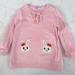 90 ミキハウス　mikihouse トップス　チュニック　ベビー　うさこ