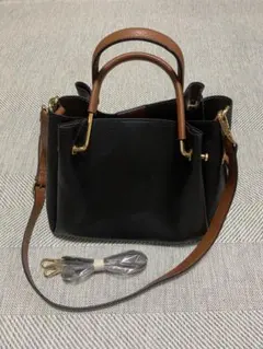 早いもの勝ち♪ANEMONE 美品黒 レザーハンドバッグ - メルカリ