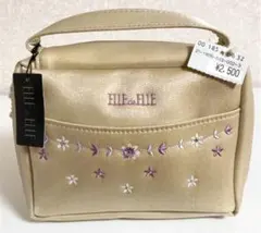 ELLE de ELLE エル　花柄　ロゴ　刺繍入りポーチ　マルチ化粧ポーチ