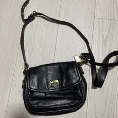 COACH 黒 レザー ショルダーバッグ