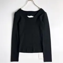 新品タグ付き　リップサービス　2WAY カッティングニット　黒　freeのサムネイル
