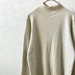 UNIQLO シャイニーリブハイネックセーター 長袖 ニット ラメ シンプル