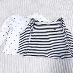 プティマイン　100cm 長袖カットソー2枚セット
