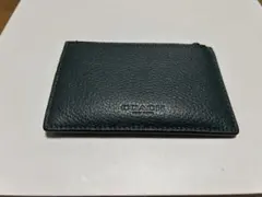 【coach】コーチ　ジップカードケースC4280 QBCEH中古ダークグリーン