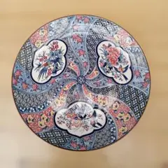 時代物古伊万里色絵錦手金襴手金彩【雲龍鳳凰？鷺図】大皿 冨貴長春