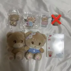 mikko ラテ ガチャガチャ ぬいぐるみ ヘアクリップ ステッカー セット