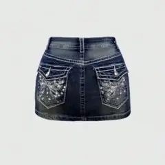 ブルー デニムミニスカート　新品未使用
