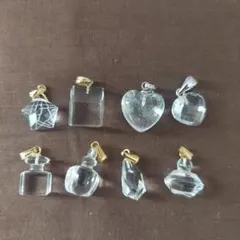 天然白水晶　クリアクォーツペンダントトップ8個セット