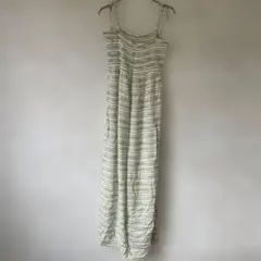 し*ん様 UNIQLO ボーダーキャミワンピース Lサイズ　マルチボーダー　ベア