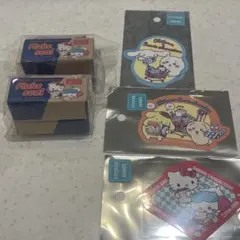 ちいかわ×サンリオ スーパーマーケットかスマホに貼れるサイズのステッカー 3枚