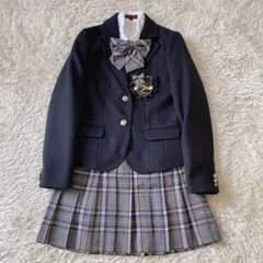 デコラピンキーズ 卒服 160 女の子 フォーマルセット グレー 金ボタン