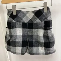 ポンポネット チェック柄　キュロットスカート　140