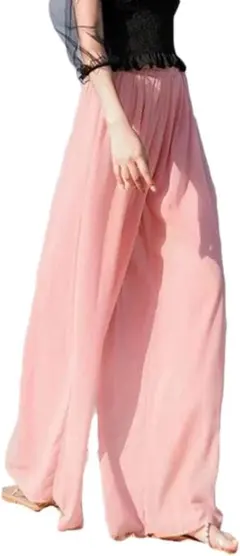 ガウチョパンツ コットン ロングパンツ ボトムス ゆったり 新品未使用